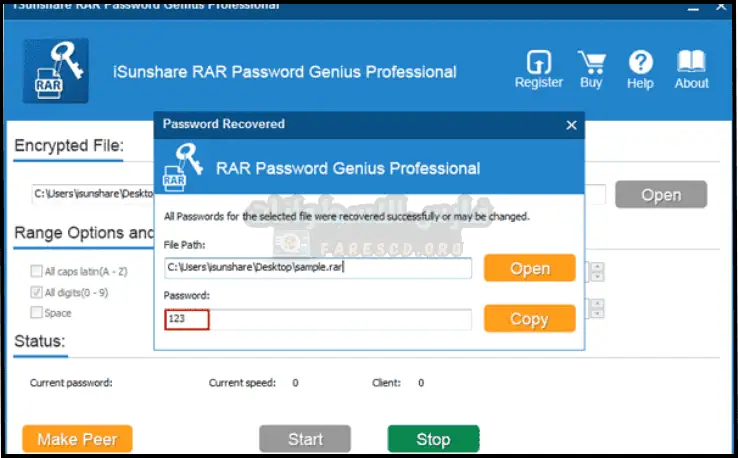 برنامج Isunshare Rar Password Genius سيريال تحميل مجاني من ميديا فاير
